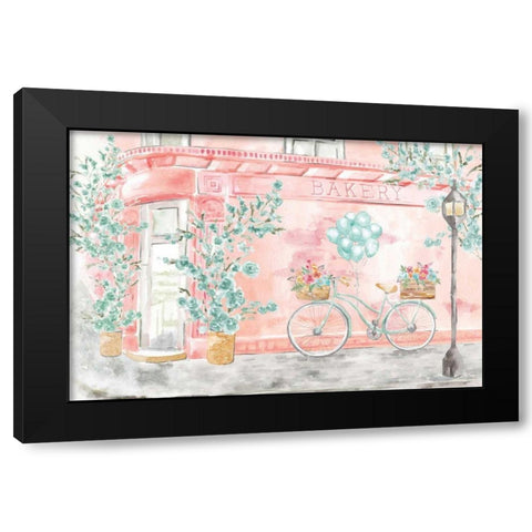 World Tour I Black Modern Wood Framed Art Print by June, Dina