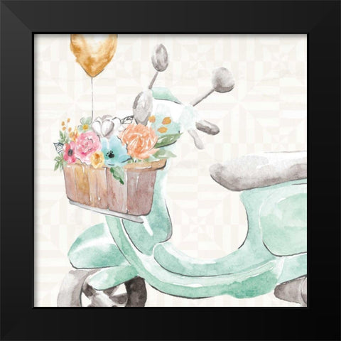 World Tour IX Black Modern Wood Framed Art Print by June, Dina