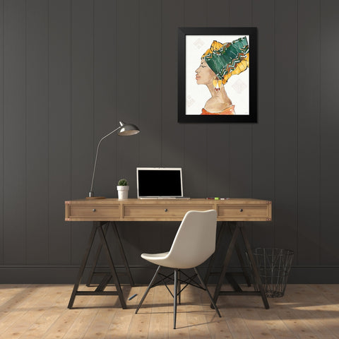African Flair VII Black Modern Wood Framed Art Print by Tavoletti, Anne