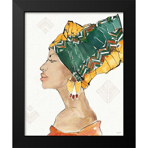 African Flair VII Black Modern Wood Framed Art Print by Tavoletti, Anne
