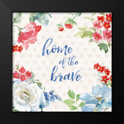 Americana Style V Black Modern Wood Framed Art Print by Grove, Beth