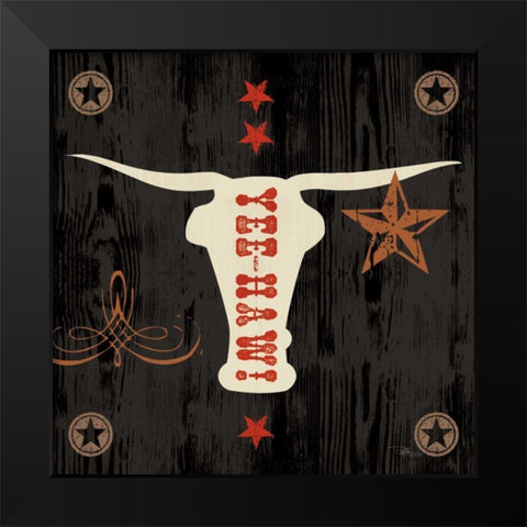 Saddle Up Icon IV Black Modern Wood Framed Art Print by Pela Studio