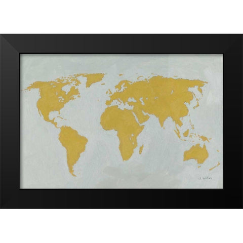 Golden World Black Modern Wood Framed Art Print by Paschke, Chris