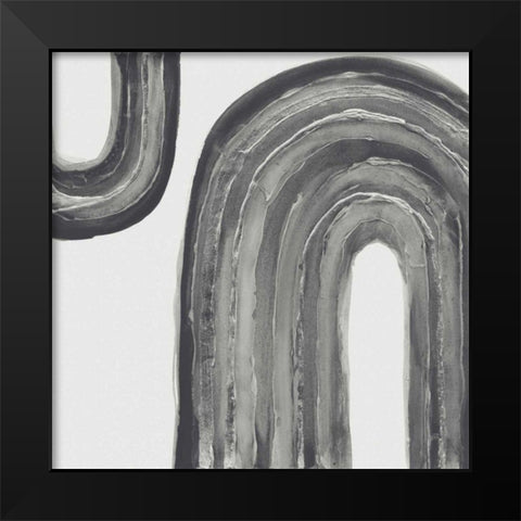 Gray Rainbow I Black Modern Wood Framed Art Print by Paschke, Chris