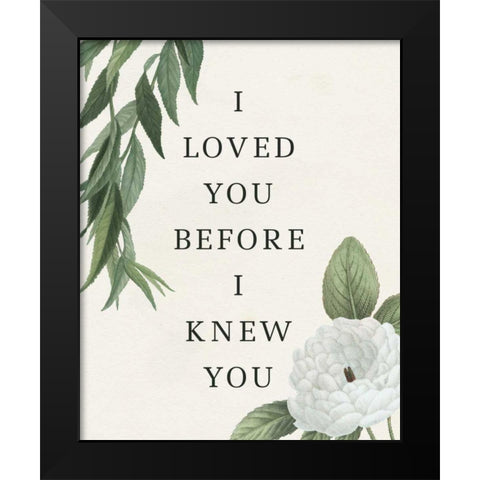 Victorian Garden Sentiment I Black Modern Wood Framed Art Print by Wild Apple Portfolio