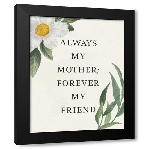 Victorian Garden Sentiment II Black Modern Wood Framed Art Print with Double Matting by Wild Apple Portfolio