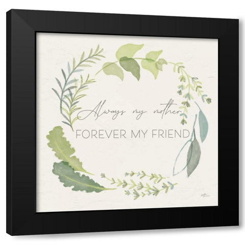 Fine Herbs Sentiment II Black Modern Wood Framed Art Print with Double Matting by Penner, Janelle