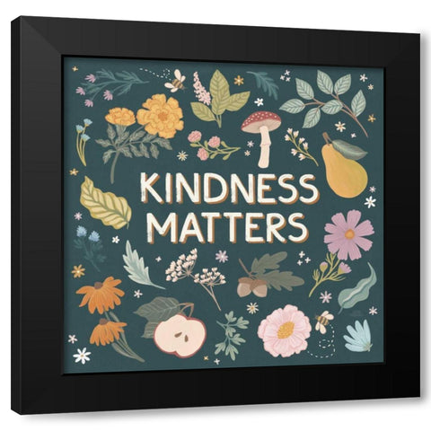 September Sweetness III Dark Black Modern Wood Framed Art Print with Double Matting by Marshall, Laura