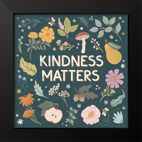 September Sweetness III Dark Black Modern Wood Framed Art Print by Marshall, Laura