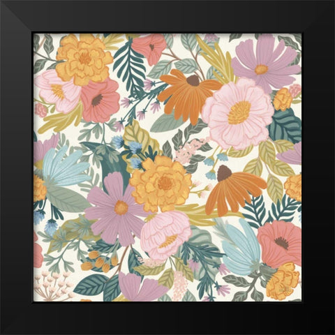 September Sweetness Pattern VIIA Black Modern Wood Framed Art Print by Marshall, Laura