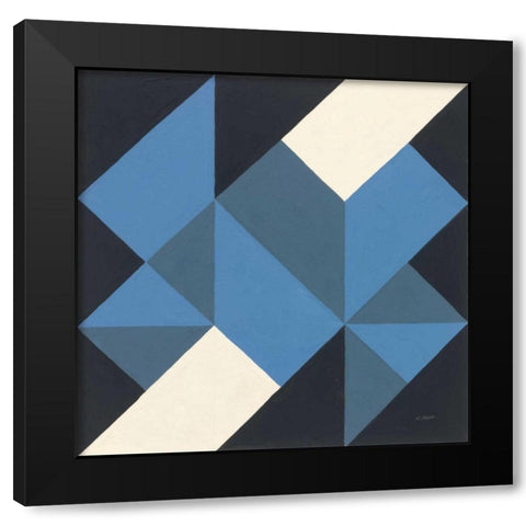 Triangles I Black Modern Wood Framed Art Print by Schick, Mike
