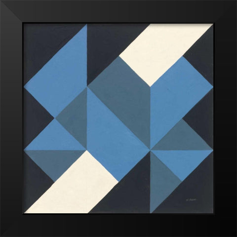 Triangles I Black Modern Wood Framed Art Print by Schick, Mike