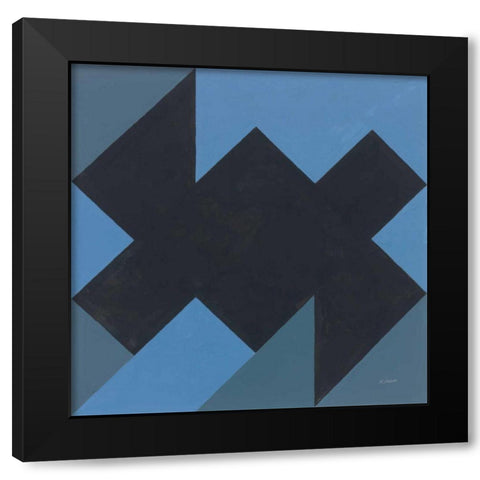 Triangles II Black Modern Wood Framed Art Print by Schick, Mike