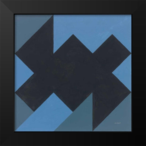 Triangles II Black Modern Wood Framed Art Print by Schick, Mike