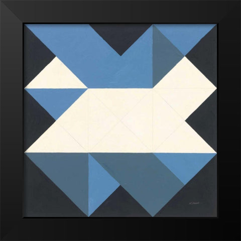 Triangles III Black Modern Wood Framed Art Print by Schick, Mike