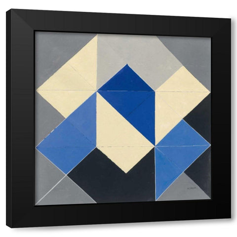 Triangles IV Black Modern Wood Framed Art Print by Schick, Mike