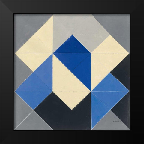 Triangles IV Black Modern Wood Framed Art Print by Schick, Mike
