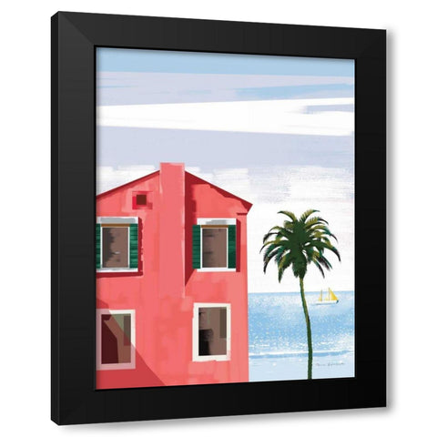 Las Palmas II Black Modern Wood Framed Art Print with Double Matting by Escalante, Omar