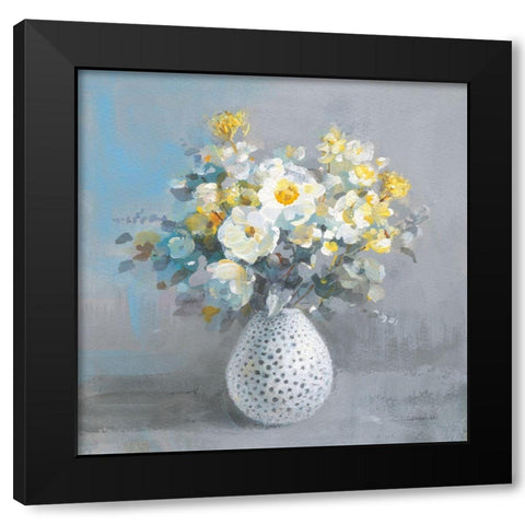 Touch of Spring II Black Modern Wood Framed Art Print with Double Matting by Nai, Danhui