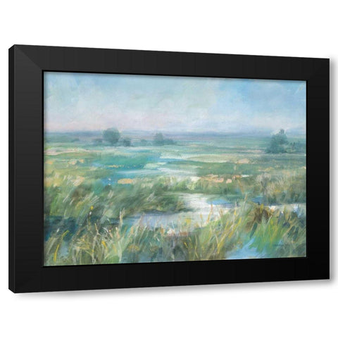 April Meadows Black Modern Wood Framed Art Print with Double Matting by Nai, Danhui