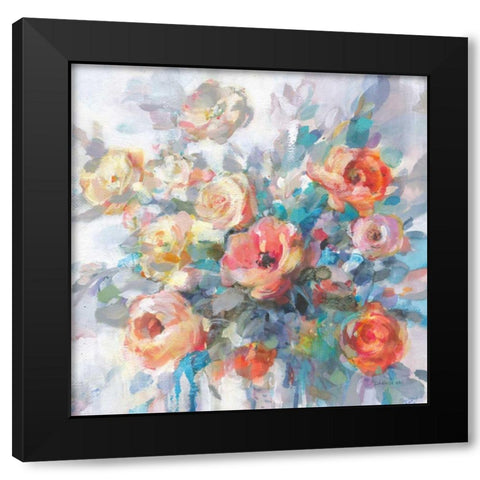 Ode to Spring Black Modern Wood Framed Art Print with Double Matting by Nai, Danhui