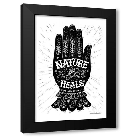 Nature Heals Black Modern Wood Framed Art Print by Snowdon, Alexandra