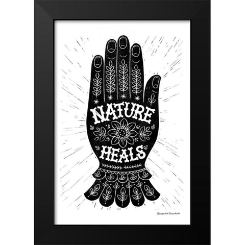Nature Heals Black Modern Wood Framed Art Print by Snowdon, Alexandra