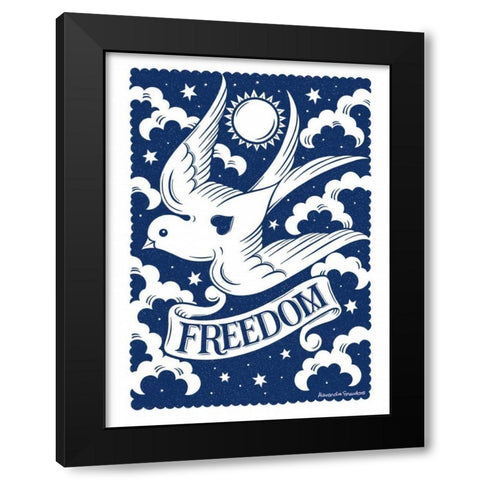 Freedom Bird Black Modern Wood Framed Art Print by Snowdon, Alexandra