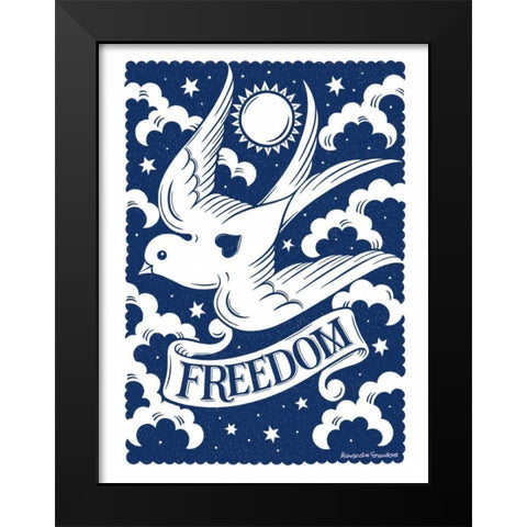 Freedom Bird Black Modern Wood Framed Art Print by Snowdon, Alexandra