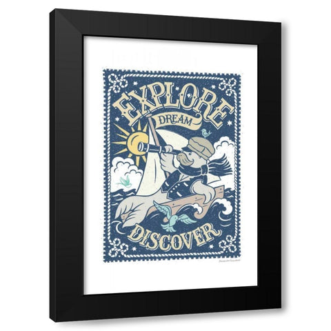 Explore Discover Black Modern Wood Framed Art Print by Snowdon, Alexandra