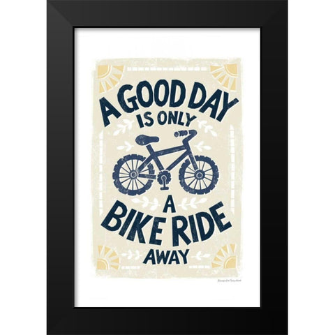 Good Day Bike Ride Black Modern Wood Framed Art Print by Snowdon, Alexandra