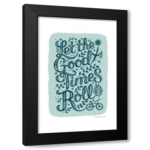 Good Times Roll Black Modern Wood Framed Art Print with Double Matting by Snowdon, Alexandra