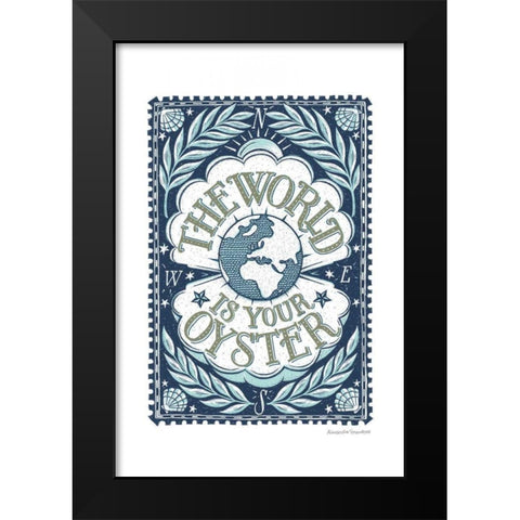 World is Your Oyster Black Modern Wood Framed Art Print by Snowdon, Alexandra