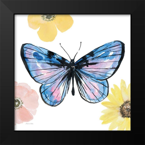 Beautiful Butterfly IV Lavender No Words Black Modern Wood Framed Art Print by Miller, Sara Zieve