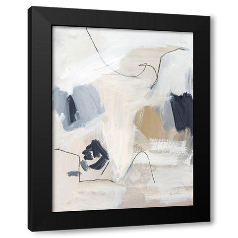 Neutral Abstract II Black Modern Wood Framed Art Print by Munger, Pamela