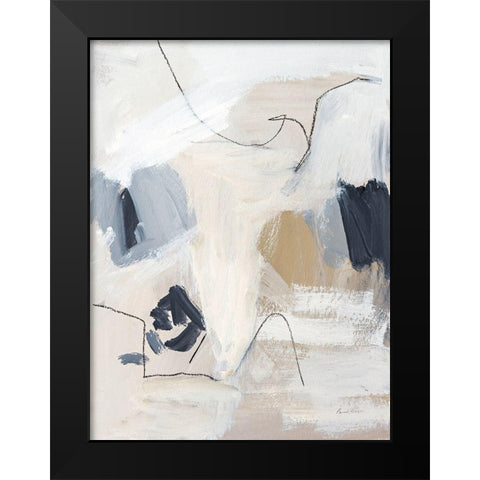 Neutral Abstract II Black Modern Wood Framed Art Print by Munger, Pamela