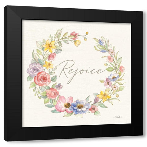 Happy Easter IV Black Modern Wood Framed Art Print with Double Matting by Vassileva, Silvia