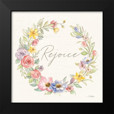 Happy Easter IV Black Modern Wood Framed Art Print by Vassileva, Silvia