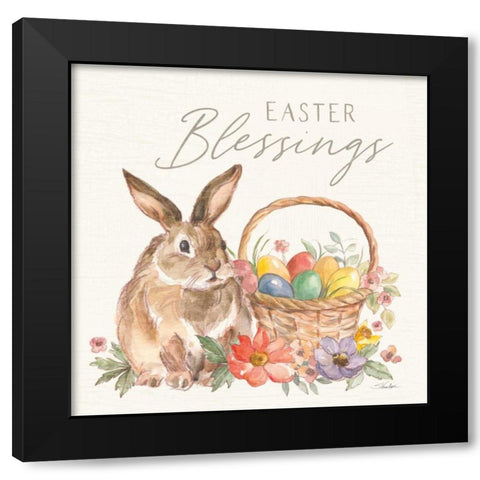 Happy Easter VI Black Modern Wood Framed Art Print by Vassileva, Silvia
