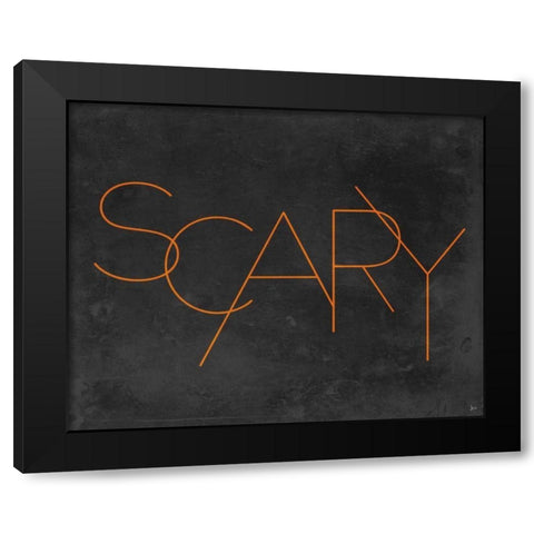 Haunted V Black Modern Wood Framed Art Print by Aiken, Jess
