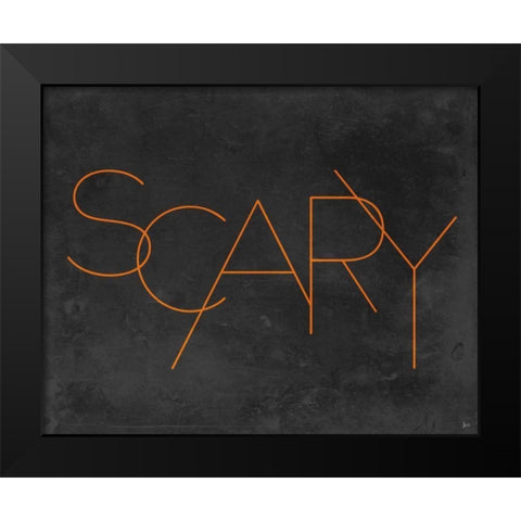 Haunted V Black Modern Wood Framed Art Print by Aiken, Jess