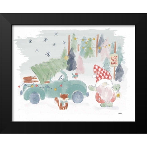 Woodland Wonders I Black Modern Wood Framed Art Print by York, Leah
