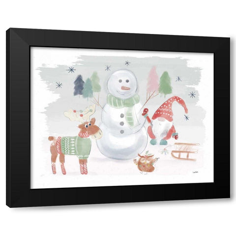 Woodland Wonders II Black Modern Wood Framed Art Print with Double Matting by York, Leah