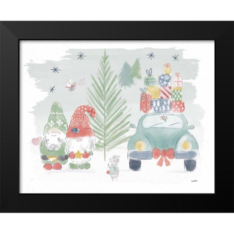 Woodland Wonders IV Black Modern Wood Framed Art Print by York, Leah