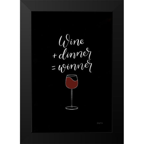 Kitchen Words III BW I Black Modern Wood Framed Art Print by Thorns, Becky
