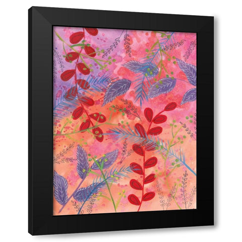 Botanical Brights II Black Modern Wood Framed Art Print by Prahl, Courtney