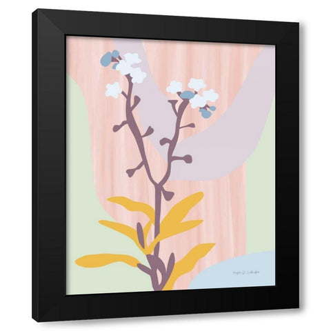Dont Forget Me Pastel Black Modern Wood Framed Art Print with Double Matting by Gallagher, Megan