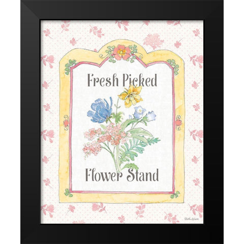 Peaceful Petals IV Black Modern Wood Framed Art Print by Grove, Beth