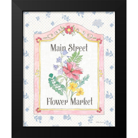 Peaceful Petals V Black Modern Wood Framed Art Print by Grove, Beth