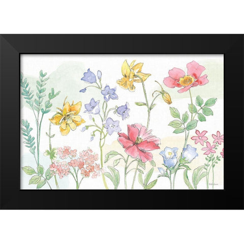 Peaceful Petals VI Black Modern Wood Framed Art Print by Grove, Beth